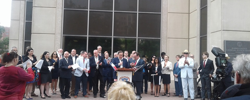 HCCLA President Neal Davis in 10th annual reading of the Declaration of Independence